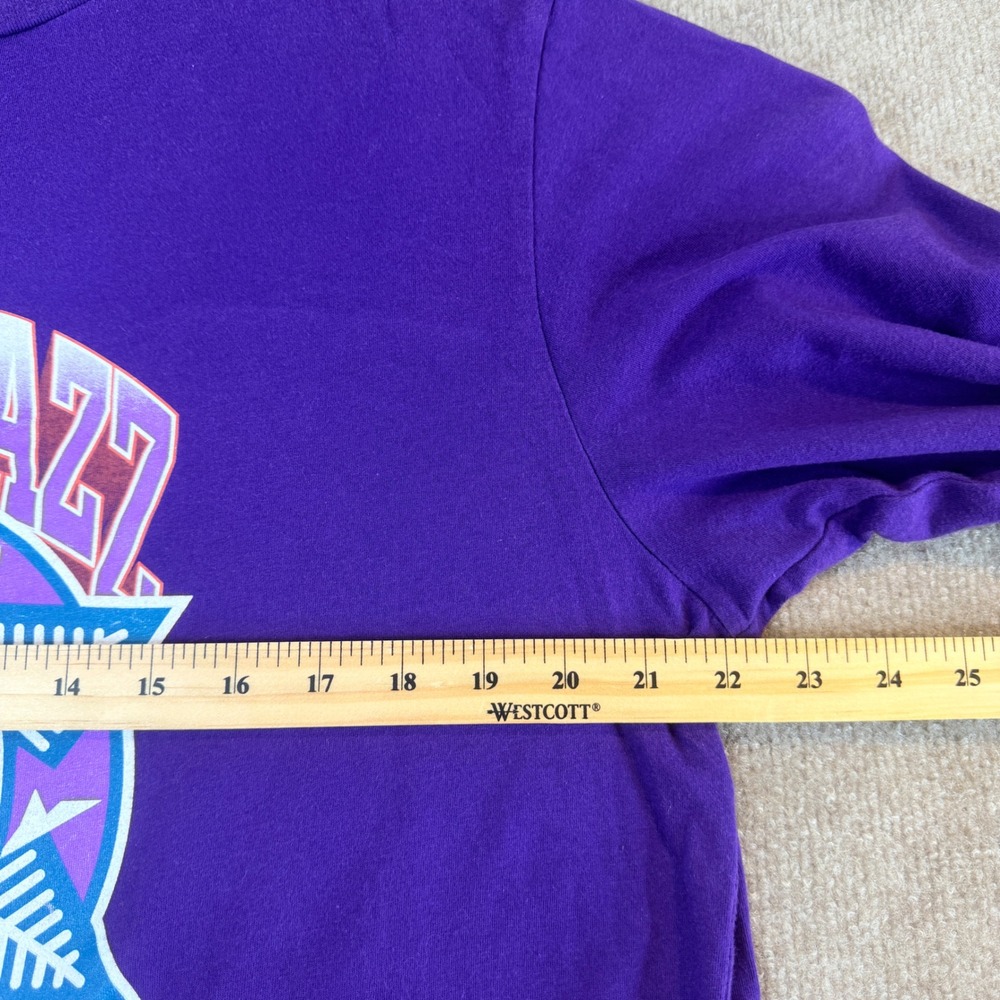 Utah Jazz Vintage Long Sleeve Shirt Purple Graphic Tee Mens XL NBA 1979 Est - Picture 4 of 12
